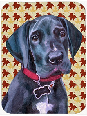 

Caroline's Treasures Black Great Dane Puppy Fall Leaves Mouse Pad/Hot Pad/Trivet - LH9558MP Mousepad(Multicolor)