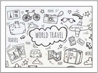 

World-Travel Paper Print(11.69 inch X 8.27 inch, Framed)
