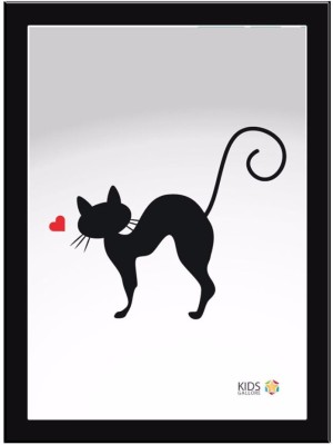 

Black-Cat-Heart Paper Print(11.69 inch X 8.27 inch, Framed)