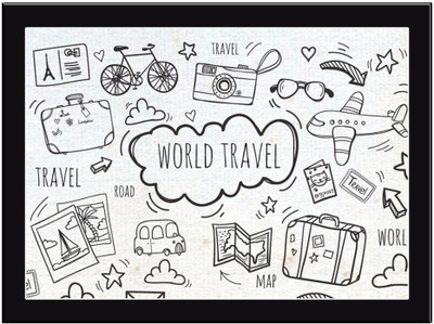 

World-Travel Paper Print(11.69 inch X 8.27 inch, Framed)