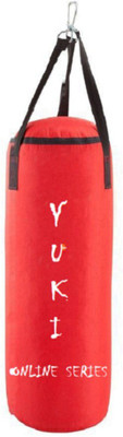 

YUKI Online Series 4.5 Feet Long, PU Material, Red Color, Unfilled with Hanging Straps Hanging Bag(Heavy, 54 kg)