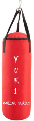 

YUKI Online Series 4.0 Feet Long, PU Material, Red Color, Unfilled with Hanging Straps Hanging Bag(Heavy, 48 kg)