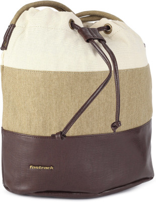 

Fastrack Women Evening/Party Beige, Brown Canvas Shoulder Bag