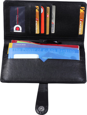 

COI Expendable Leatherite Cheque Book Holder/Document Holder (Black)(Black)