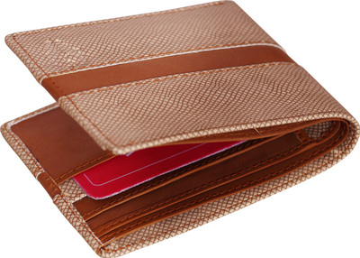 

samtroh Men White Genuine Leather Money Clip(6 Card Slots)