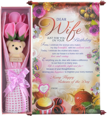 Saugat Traders Gift For Wife - Scroll Card & Gift Box(Set of 2)