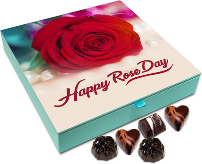 

Chocholik Rose Day Gift Box - Happy Rose Day My Love Chocolate Box - 9pc Truffles(108 g)