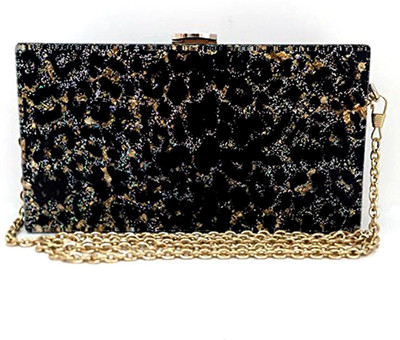 

Coral Tree Party Black Clutch