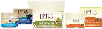 

Lotus Herbals Pack of Nutritive Night Creme, Anti Wrinkle Creme & Anti Blemish Creme 50 gms Each(Set of 1)