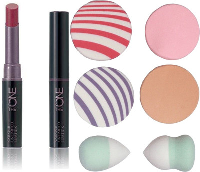 

Oriflame Sweden The ONE Colour Unlimited Lipstick (Forever Plum - 30577) With Puff Sponge(Set of 7)