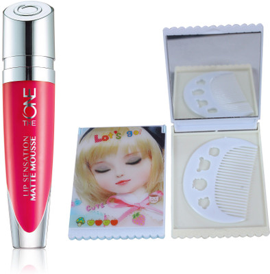 

Oriflame Sweden The ONE Lip Sensation Matte Mousse 5ml (Pink Velour - 31949) With Mirror Comb(Set of 3)