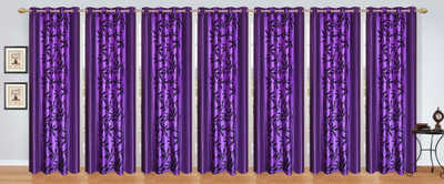 

Stella Creations 214 cm (7 ft) Polyester Door Curtain (Pack Of 7)(Printed, Purple)