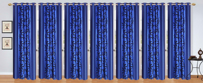 

Ville Style 214 cm (7 ft) Polyester Door Curtain (Pack Of 7)(Floral, Blue)