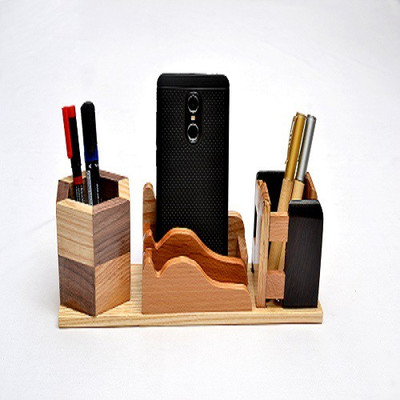

Surya 5 Compartments WOOD MULTI DESKORGANIZER(Natural)