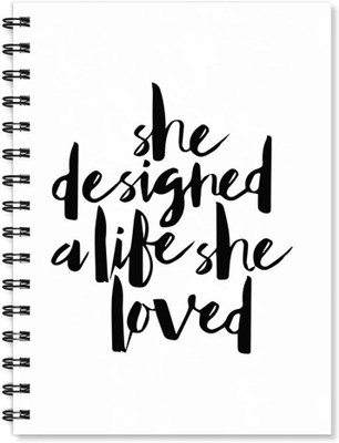 

100yellow A5 Notebook(Notebook | She Designed Printed Notebook | Funny Quotes Printed | Designer Wire Bound Ruled Paper Sheets Personal And Office Stationary Notebooks Diary, Multicolor)