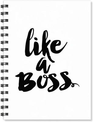 

100yellow A5 Notebook(Notebook | Like a Boss Printed Notebook | Motivational Quotes Printed | Designer Wire Bound Ruled Paper Sheets Personal and Office Stationary Notebooks Diary-A5 Size, Multicolor)