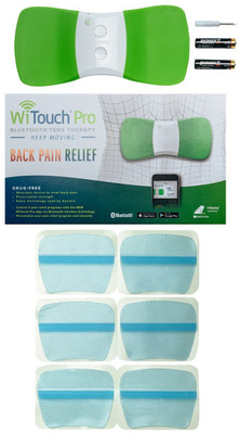 

hollywog Hollyowg WiTouch Pro - Bluetooth TENS Therapy - Drug-free back pain relief electronic wireless nerve stimulator FDA Cleared Tens Unit Electrotherapy Device(XHWF)