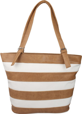 

Lorna Tote(White, Tan), Tan;white