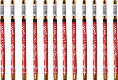 

Marlin Velvet Matte Lip Liner Pencil Perfect Long Stay Magic Pro Set of 12(Red)
