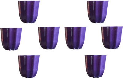 

SHOPTICO Plant Pot Plant Container Set(Pack of 8, Plastic)