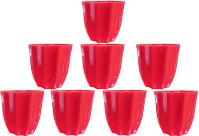 

SHOPTICO Plant Pot Plant Container Set(Pack of 8, Plastic)
