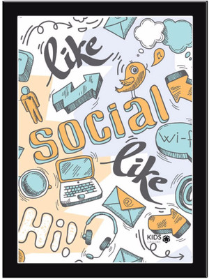 

Social Paper Print(11.69 inch X 8.27 inch, Framed)