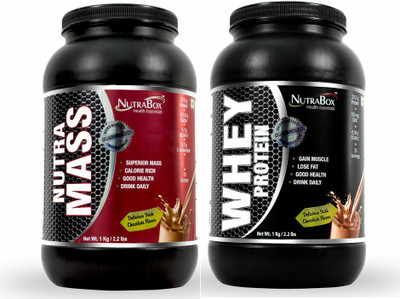 NUTRABOX Protein Mass Gainer Gym Supplement Powder With Complex Carbs, Vitamins & Minerals Weight Gainers/Mass Gainers(1 kg, Vanilla Flavor) NUTRABOX Protein Mass Gainer Gym Supplement Powder With Complex Carbs, Vitamins & Minerals Weight Gainers/Mass Gainers(1 kg, Vanilla Flavor)