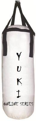 

YUKI Online Series 3.0 Feet Long, PU Material, White Color, Unfilled with Hanging Straps Hanging Bag(Heavy, 36 kg)