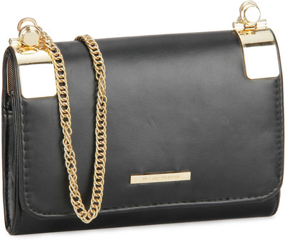 

W Women Evening/Party Black Leatherette Sling Bag