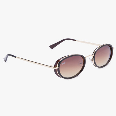 Floyd Round Sunglasses(For Men & Women, Brown)
