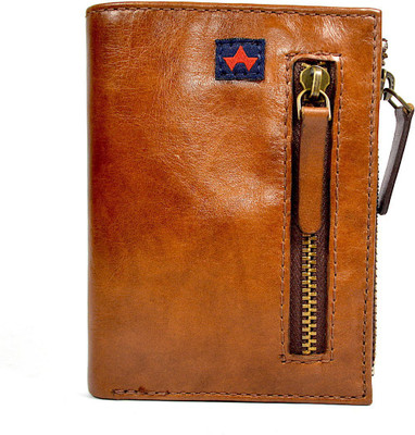 

LUNATIK Boys Tan Genuine Leather Wallet(6 Card Slots)