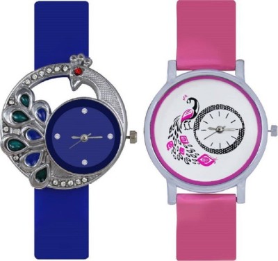 PMAX Blue Morni Dial And Pink Peacock Watch  - For Girls   Watches  (PMAX)