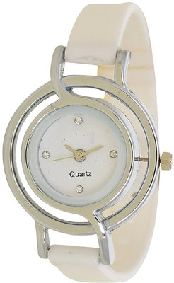 

Rage Enterprise New Stylish White Round Men & Women Watch - For Women