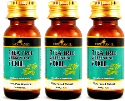 

Park Daniel Premium Tea tree essential oil- 100% Pure and Natural- For Skin and Scalp Combo pack of 3 bottles of 30 ml(105 ml)(90 ml)