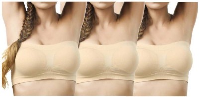 MEERA'S ERA Tube Bra Women Bandeau/Tube Non Padded Bra(Beige)