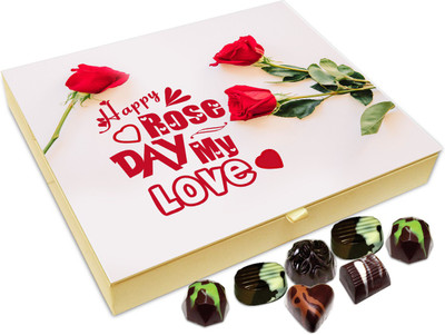

Chocholik Rose Day Gift Box - Happy Rose Day My Darling Chocolate Box - 20pc Truffles(240 g)
