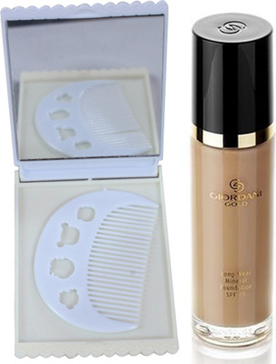 

Oriflame Sweden Giordani Gold Long Wear Mineral Foundation SPF 15 30ml (Natural Beige - 31806) Wth Comb Mirror Set(Set of 3)