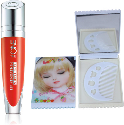 

Oriflame Sweden The ONE Lip Sensation Vinyl Gel 5ml (Tangerine Tango - 32444) With Mirror Comb(Set of 3)