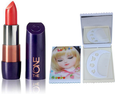 

Oriflame Sweden The ONE 5-in-1 Colour Stylist Lipstick 4g (Coral Ideal - 30668) With Mirror Comb(Set of 3)