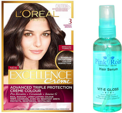 

L'Oreal DARK BROWN WITH PINK ROOT HAIR SERUM(Set of 2)