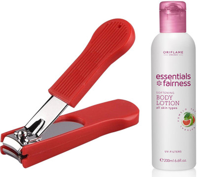 

Oriflame Sweden Essentials Fairness Softening Body Lotion UV Filters (32703) With Nail Cutter(Set of 2)