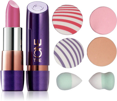 

Oriflame Sweden The ONE 5-in-1 Colour Stylist Lipstick (Ballerina Pink - 33541) With Puff Sponge(Set of 7)