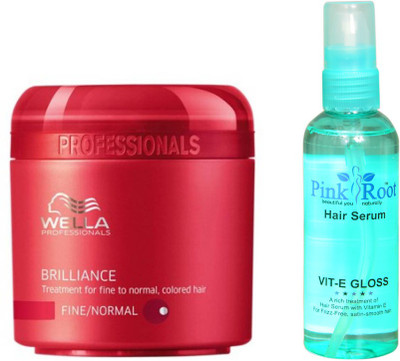 

WELLA BRILLIANCE MASK WITH PINK ROOT HAIR SERUM(Set of 2)