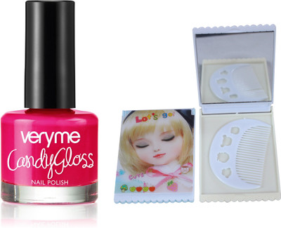 

Oriflame Sweden Very Me Candy Gloss Polish (Juicy Pink - 33175) With Mirror Comb(Set of 3)