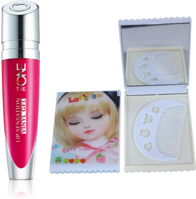 

Oriflame Sweden The ONE Lip Sensation Vinyl Gel 5ml (Pink Mambo - 32450) With Mirror Comb(Set of 3)