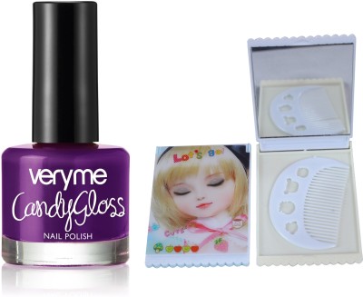 

Oriflame Sweden Very Me Candy Gloss Polish (Glossy Purple - 33176) With Mirror Comb(Set of 3)