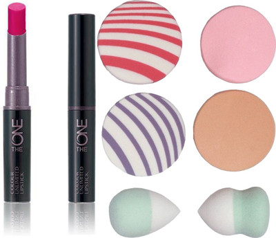 

Oriflame Sweden The ONE Colour Unlimited Lipstick (Fuchsia Excess - 30574) With Puff Sponge(Set of 7)