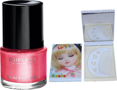 

Oriflame Sweden Pure Colour Polish Mini (Pink Crush - 30796) With Mirror Comb(Set of 3)