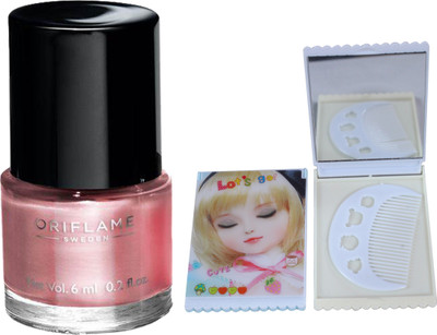 

Oriflame Sweden Pure Colour Polish Mini (Trendy Nude - 30795) With Mirror Comb(Set of 3)