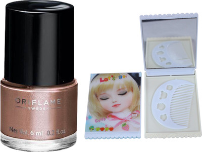 

Oriflame Sweden Pure Colour Polish Mini (Bronzed Brown - 30801) With Mirror Comb(Set of 3)